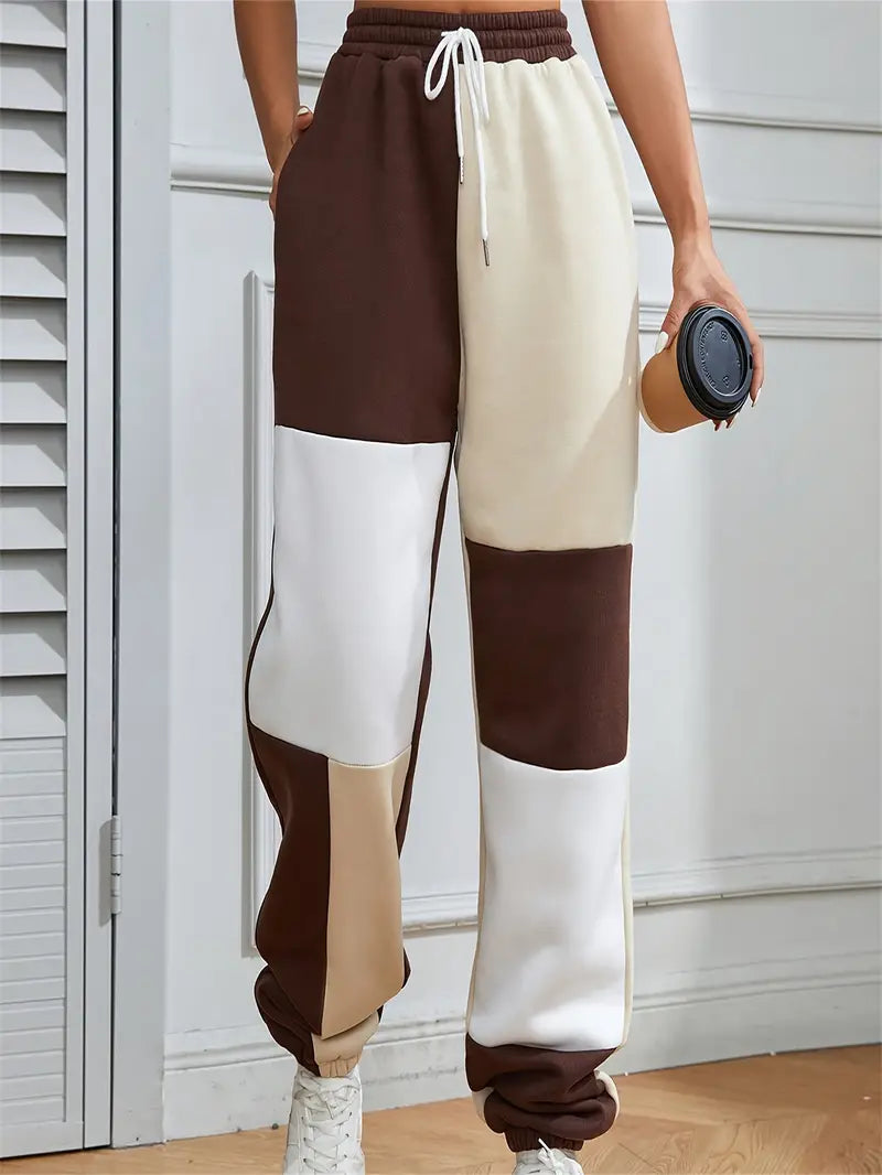 Stilla | Elegant Joggingbuks Med Color Blocking Design