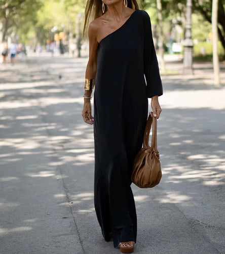 Stilla | Blød Off-shoulder Maxi Kjole