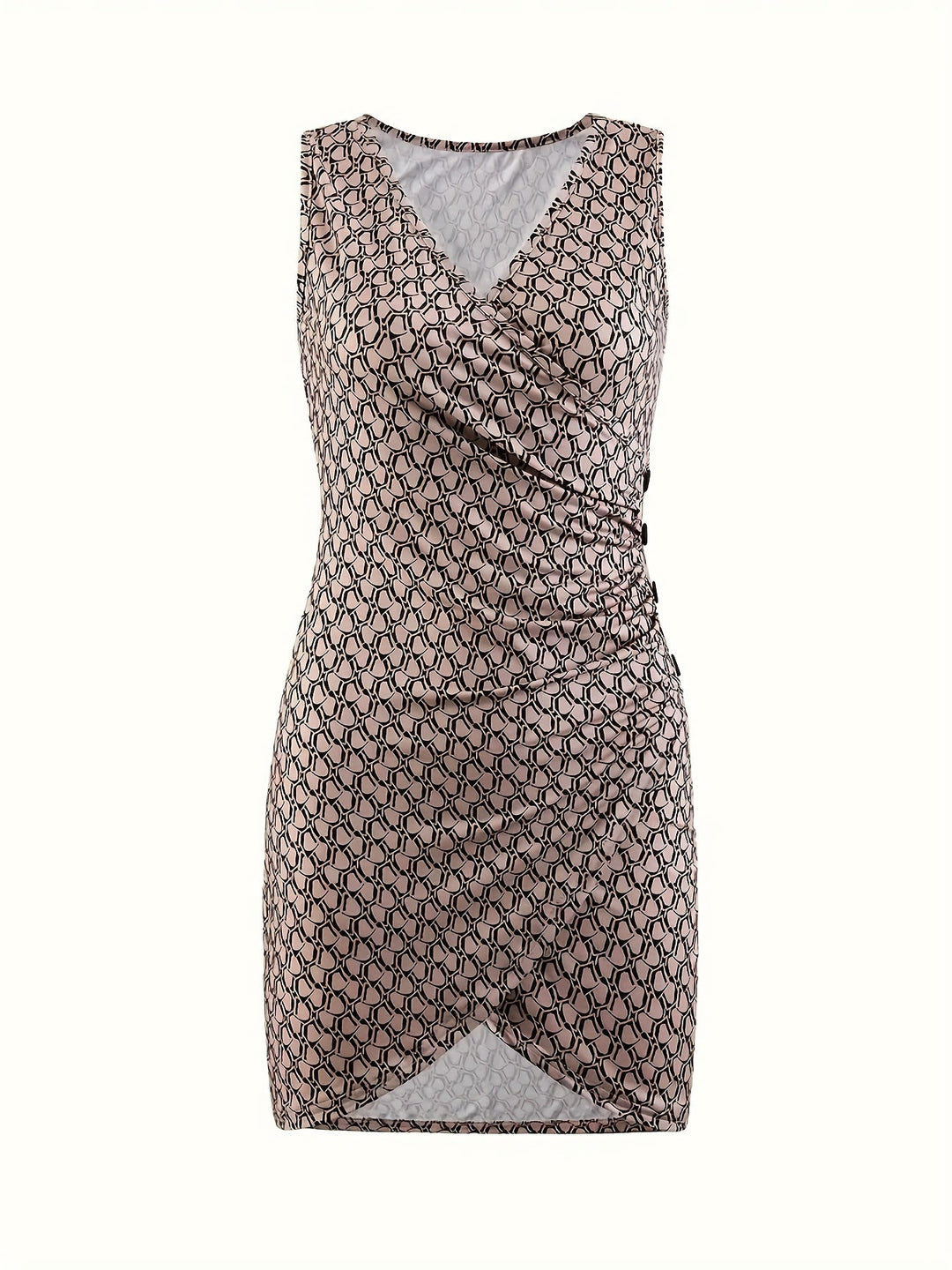 Stilla | Elegant Bodycon Kjole Med Geometrisk Mønster