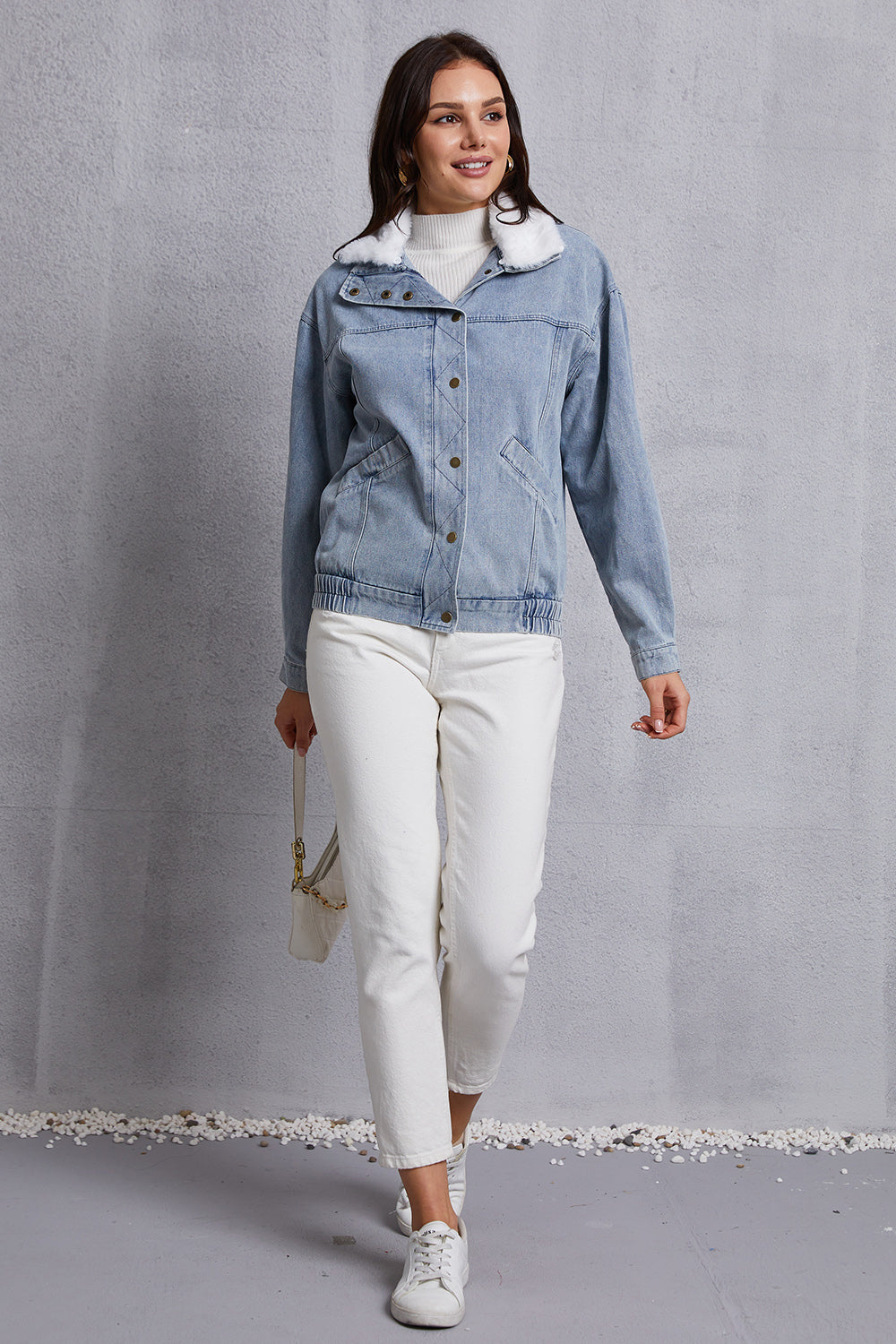 Stilla | Down Collared Neck Denim Jacket