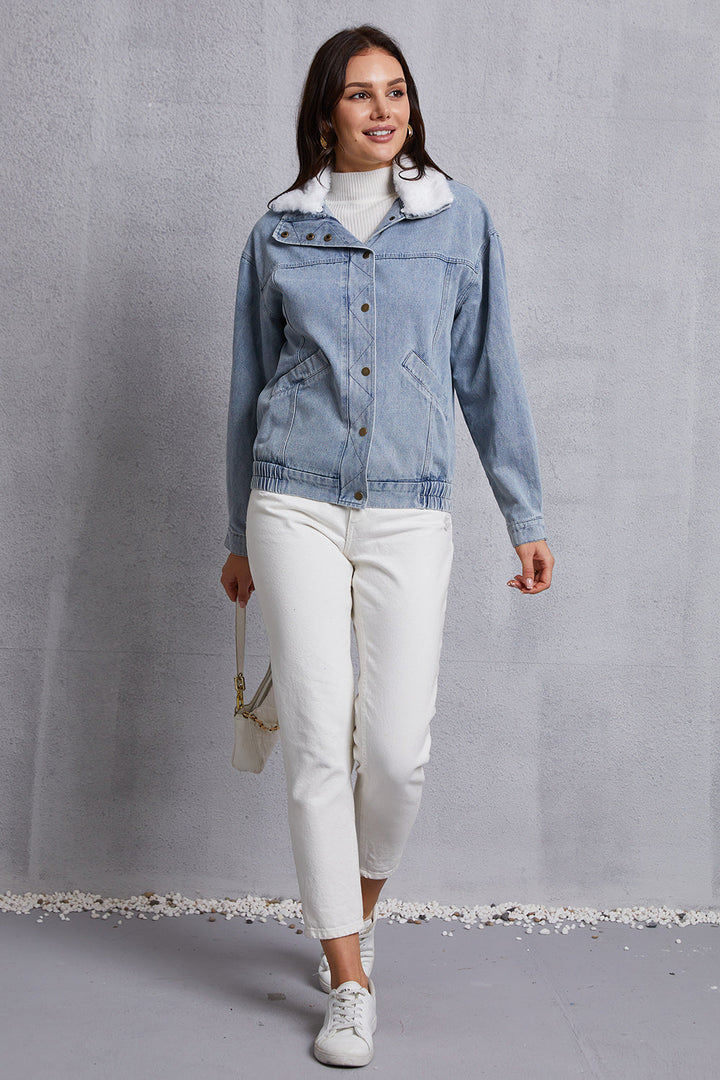 Stilla | Down Collared Neck Denim Jacket