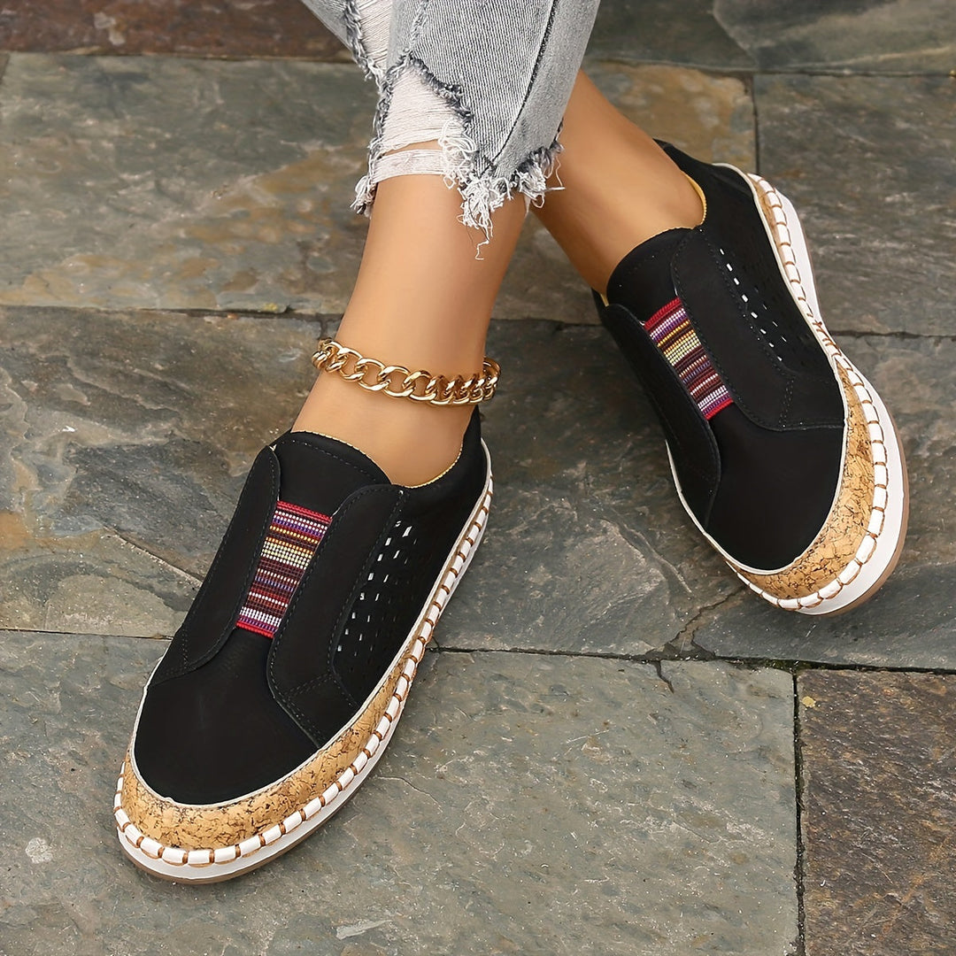 Stilla | Farverige Slip on Loafers Åndbar Konstruktion Med Udskæringer