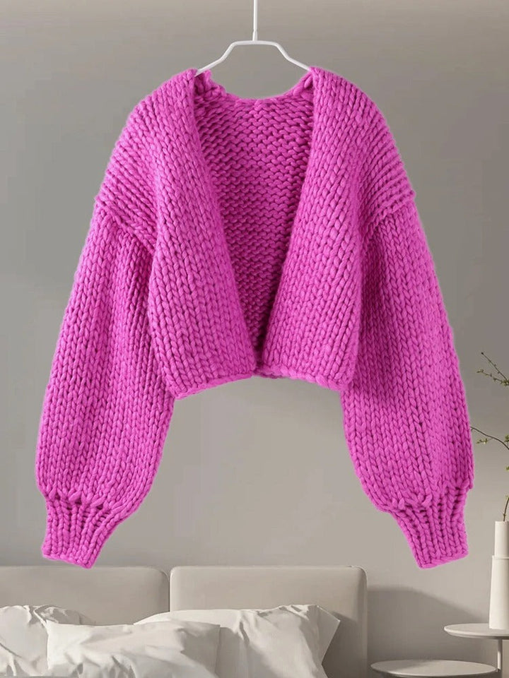 Stilla | Lunt Strikket Cardigan I En Ensfarvet Farve, Casual