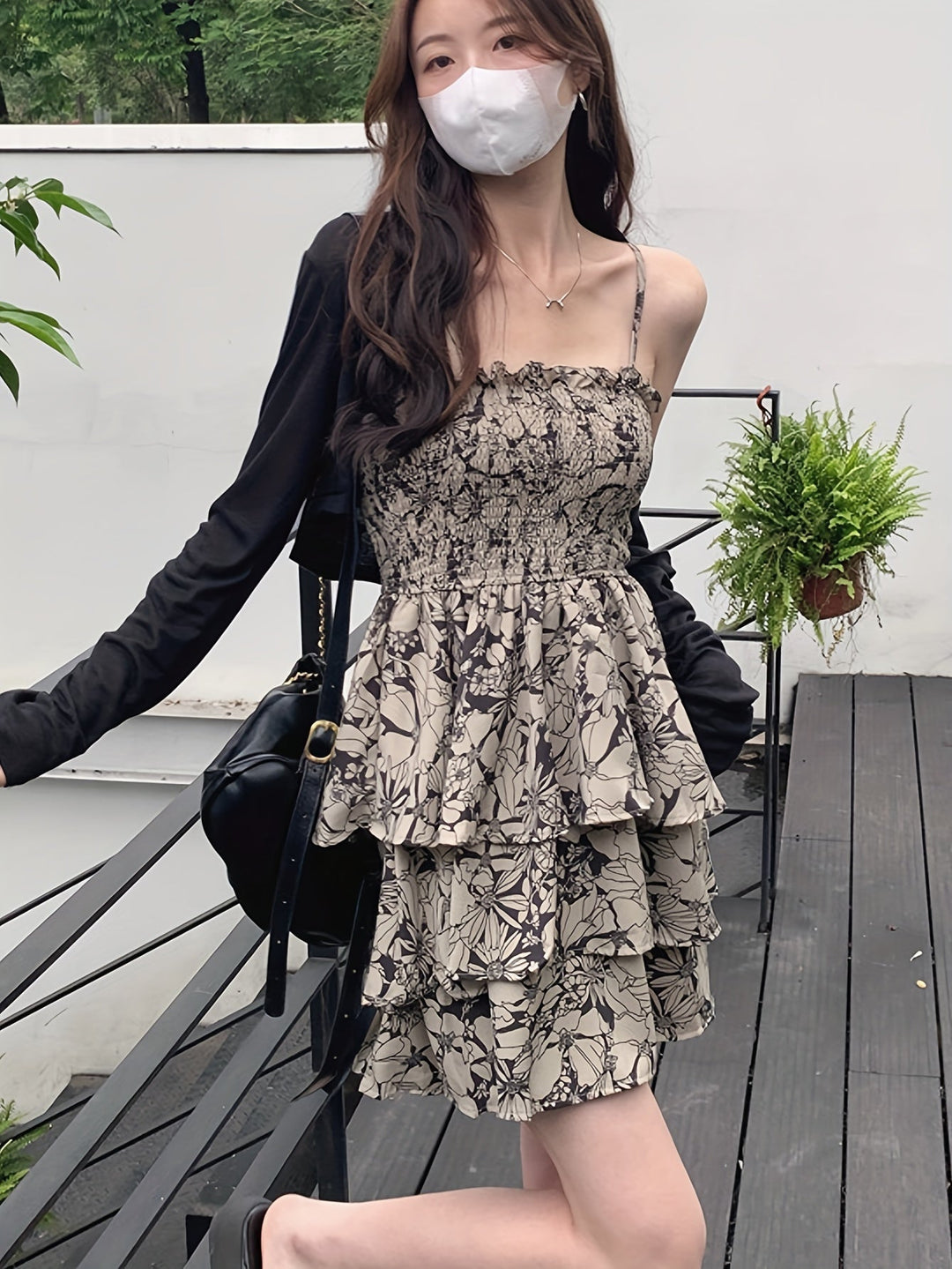 Stilla | Sommerkjole Med Blomsterprint Let Kjole Med Spaghetti Stropper, Slingback Stil