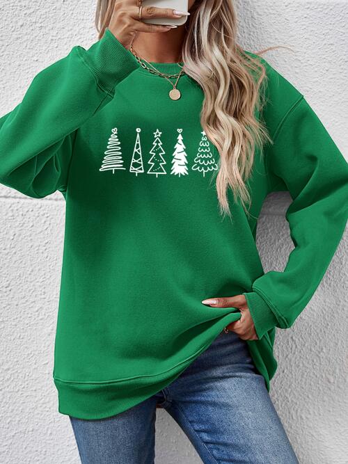 Stilla | Træ Grafik Drop Skulder Sweatshirt