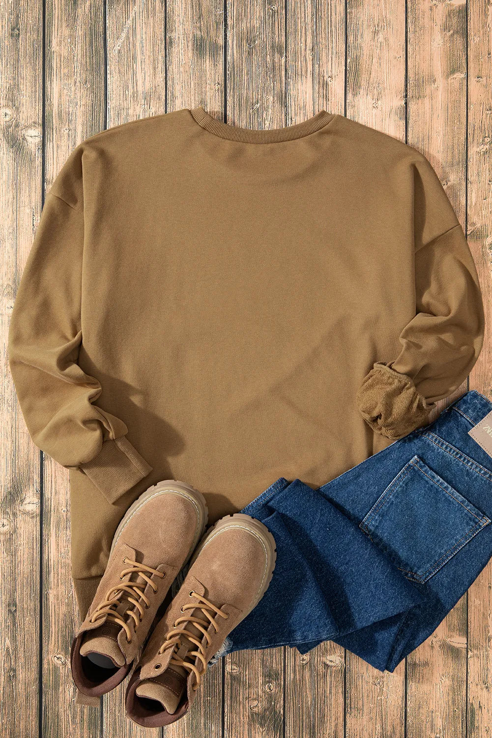 Stilla | Sweatshirt med lange ærmer og rund halsudskæring Oppe og Nede