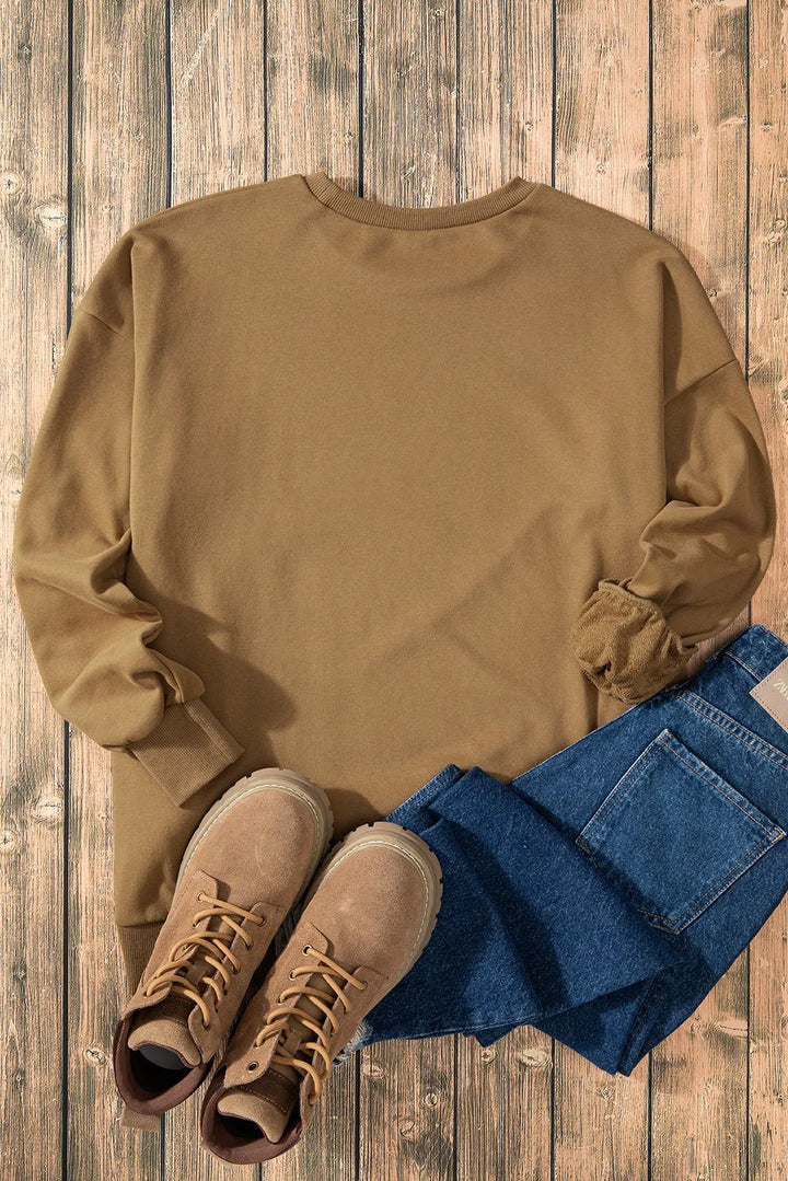 Stilla | Sweatshirt med lange ærmer og rund halsudskæring Oppe og Nede