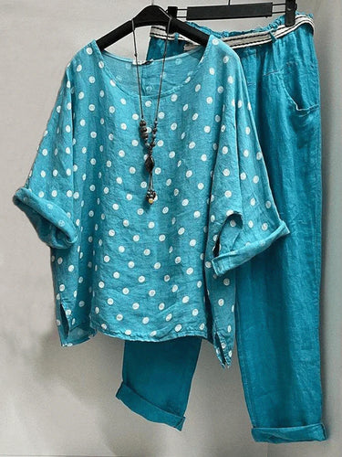 Stilla | Dame mode med polka dot print sæt