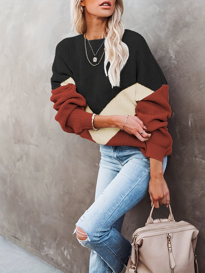Stilla | Pullover med farveblokering