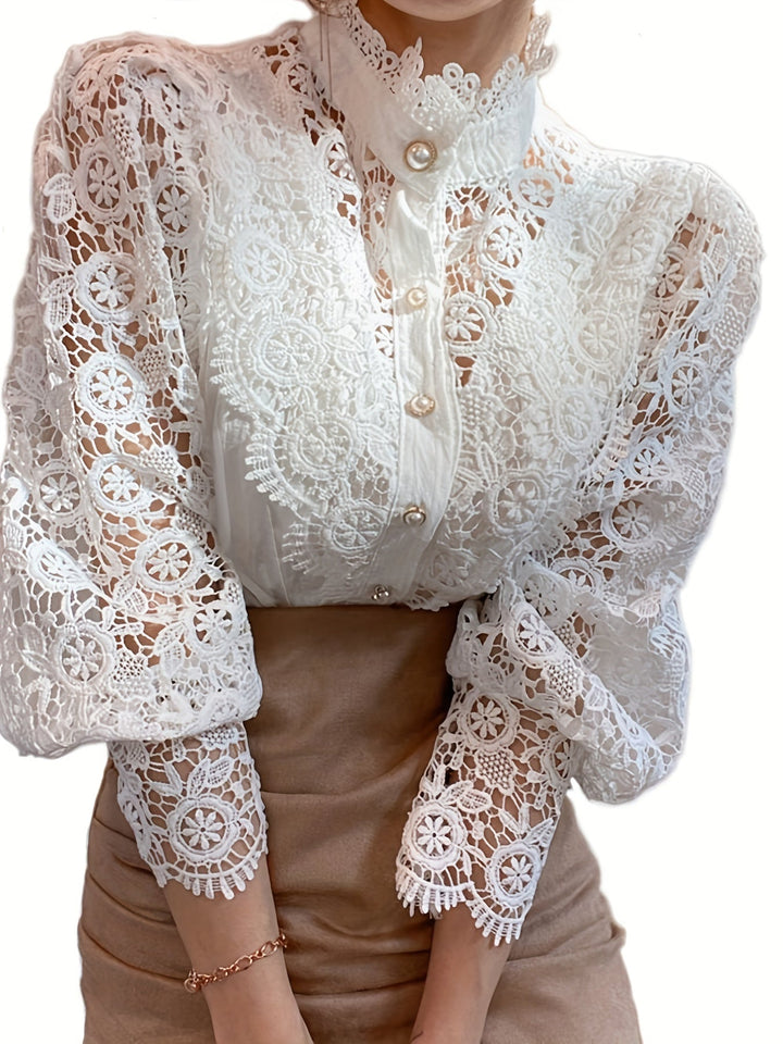 Stilla | Bluse Langærmet Blondebluse