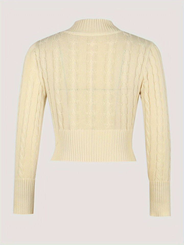Stilla | Kort Skåret Slim-pullover Med Drejet Tryk