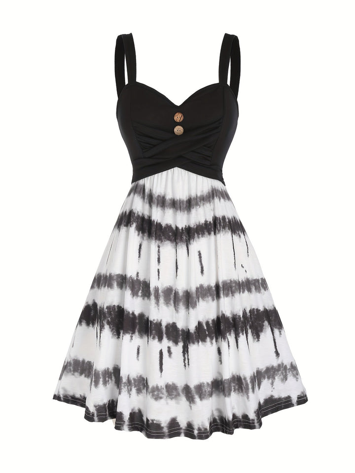 Stilla | Kjole Med Tie Dye Print