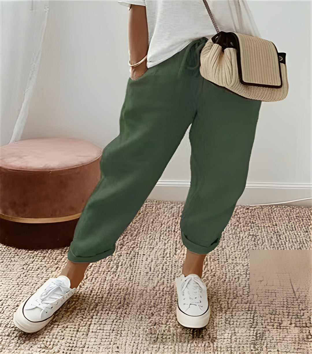 Stilla | Elegante Bomulds Linned Bukser