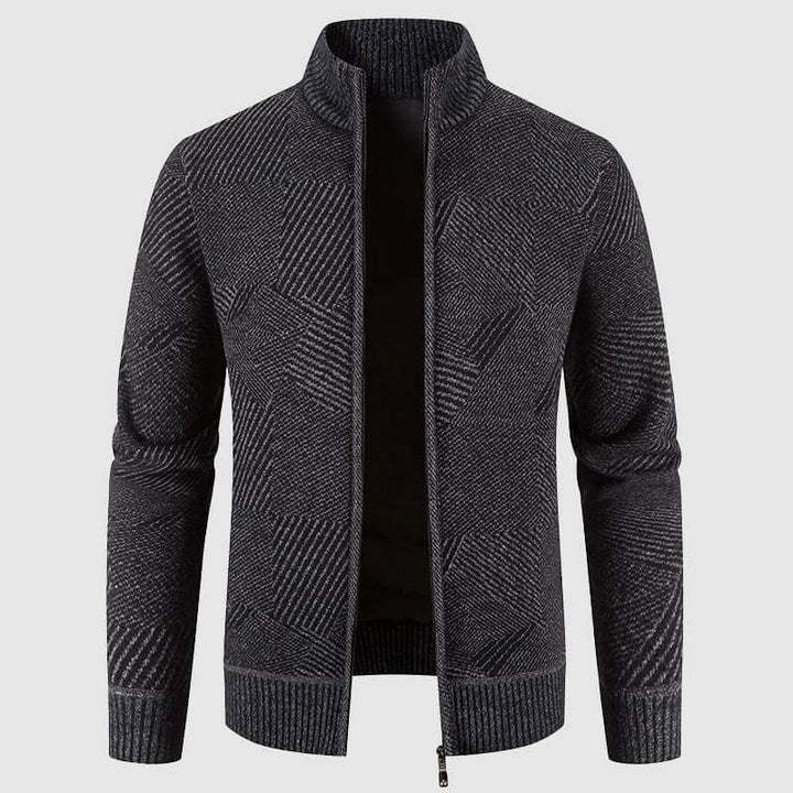 Stilla | Herre geometrisk strik-cardigan-jakke