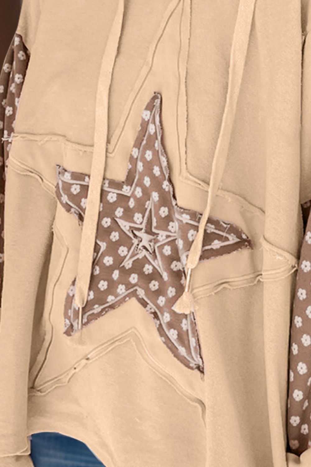 Stilla | Sweatshirt med lange ærmer, snor og stjernemønster