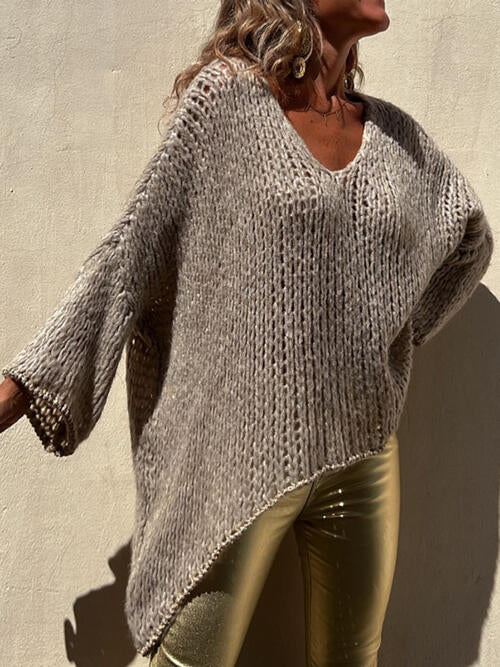 Stilla | Stribet Strikpullover Med Bred Kant