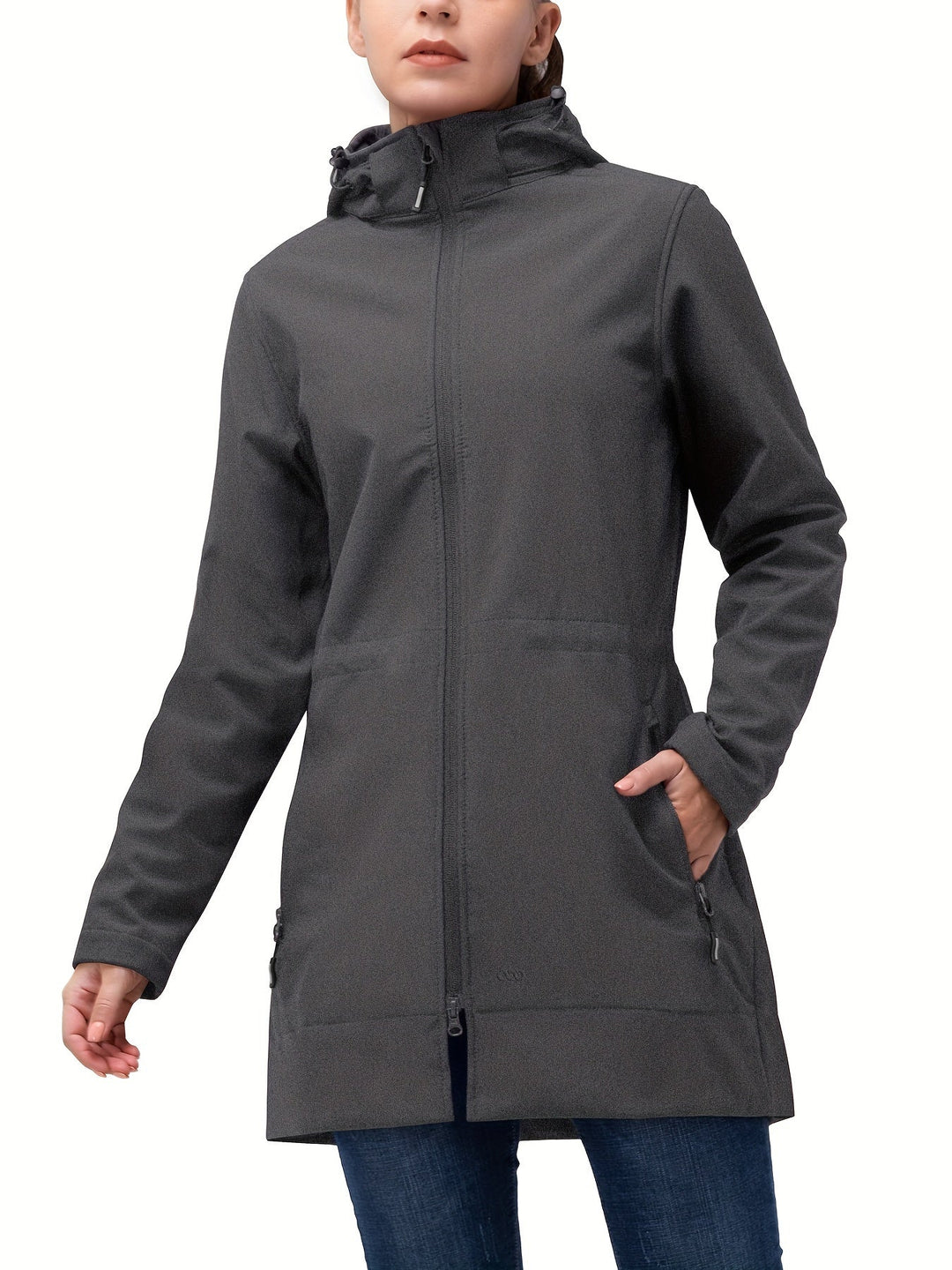Stilla | Vandtæt og Vindfrit Langt Softshell Jakke Til Kvinder