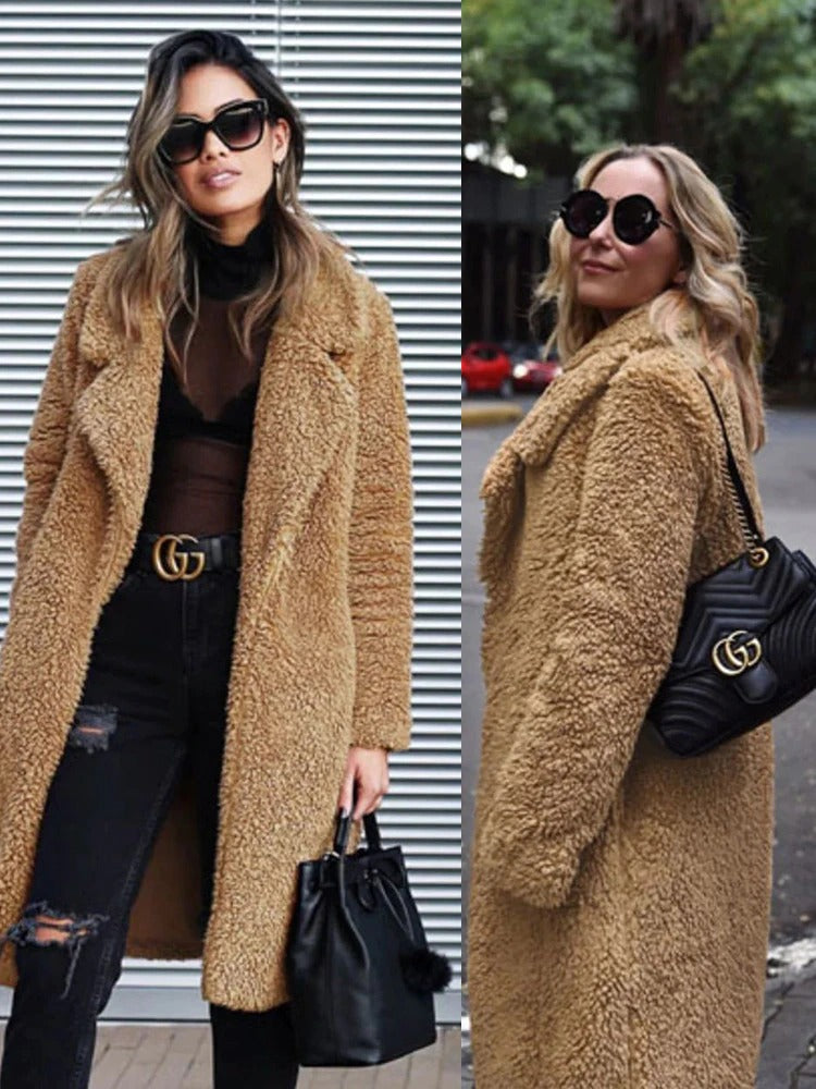 Stilla | Frakke - Struktureret teddy-look