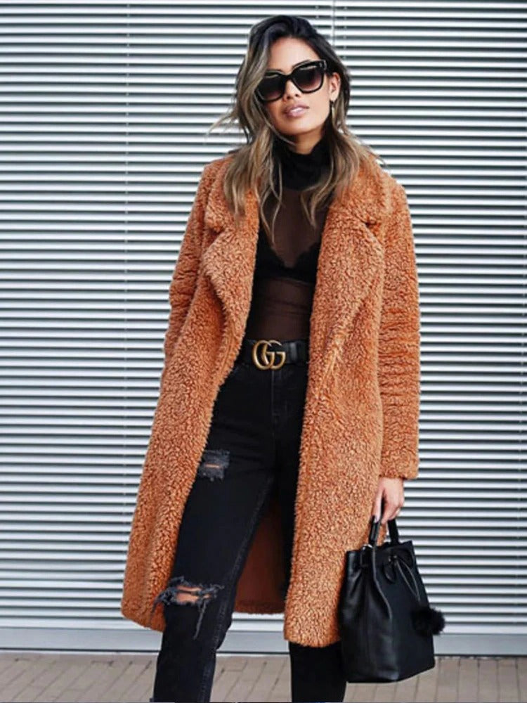Stilla | Frakke - Struktureret teddy-look