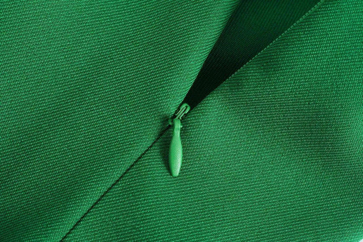 Stilla | Mørkegrøn Blazer Dame - Læder - Ensfarvet