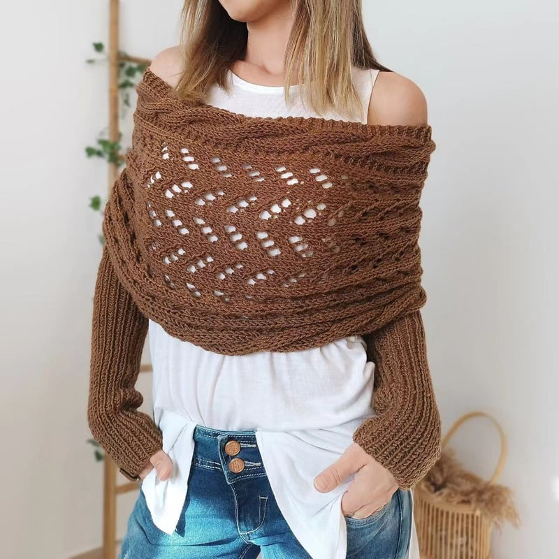 Stilla | Strikscarf med fletmønster