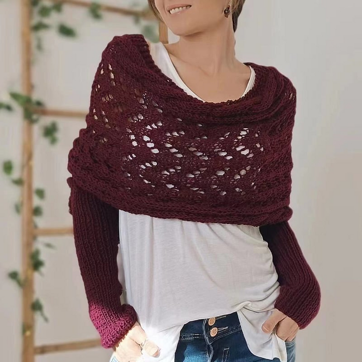 Stilla | Strikscarf med fletmønster