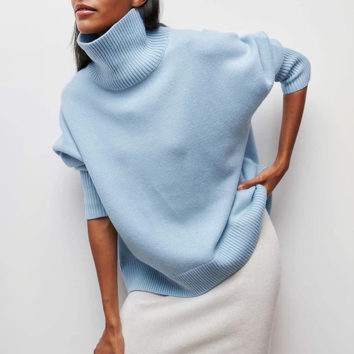 Stilla | Elegant og Komfortabel Rullekravebluse i Camel Farve