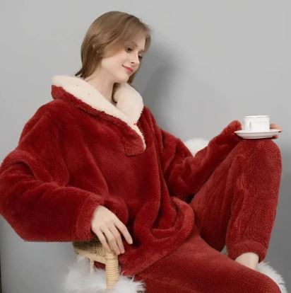Stilla | Dame Fleece Natpyjamas Sæt