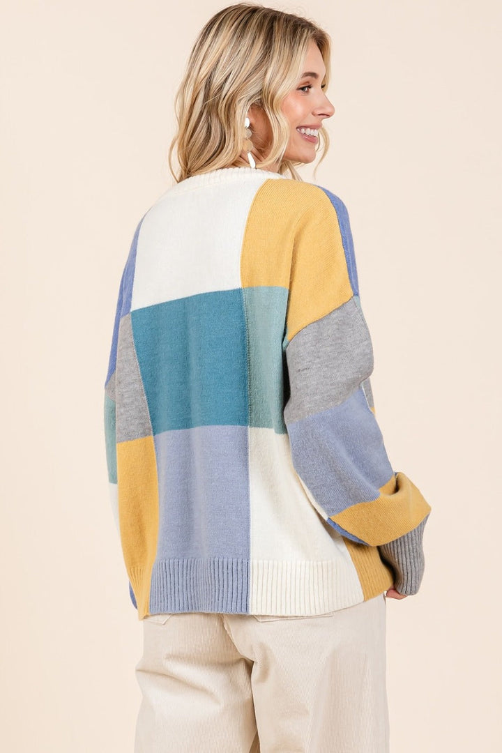 Stilla | Rundhals Pullover med farvekombinationer Mittoshop