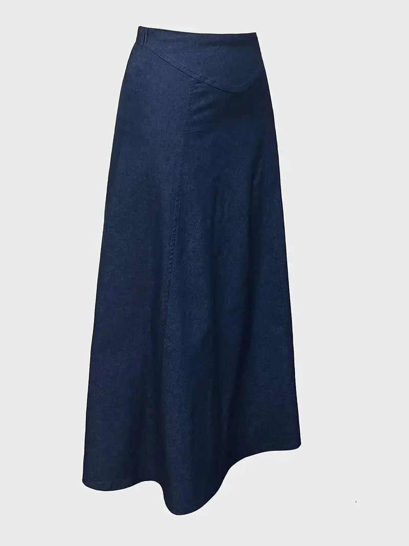 Stilla | Lang Udstillet Jeansskørter