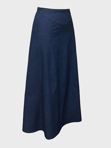 Stilla | Lang Udstillet Jeansskørter
