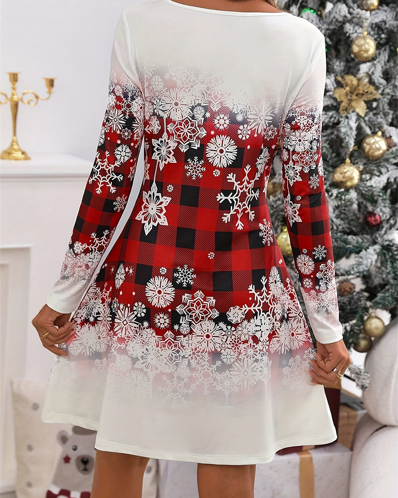 Stilla | Julet sne tartan mini plisseret nederdel