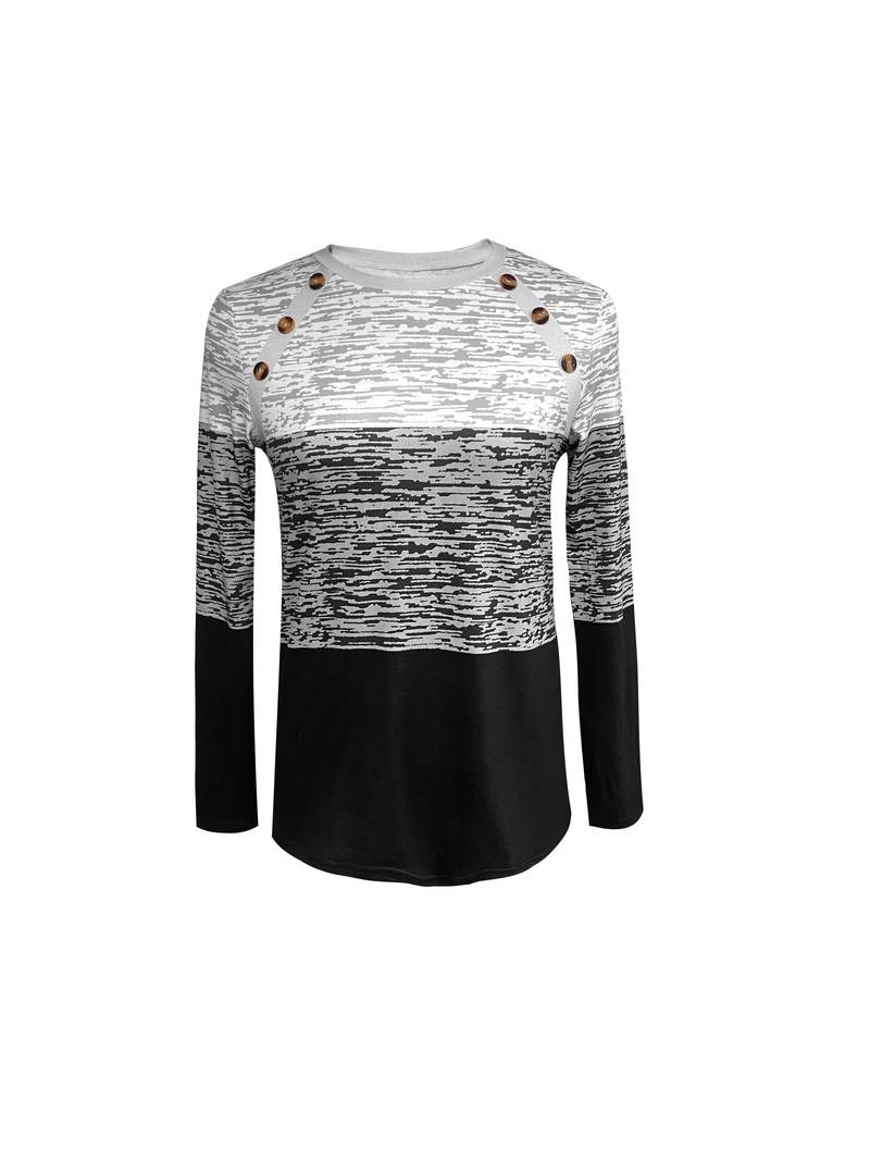 Stilla | T-shirt Rund hals color block