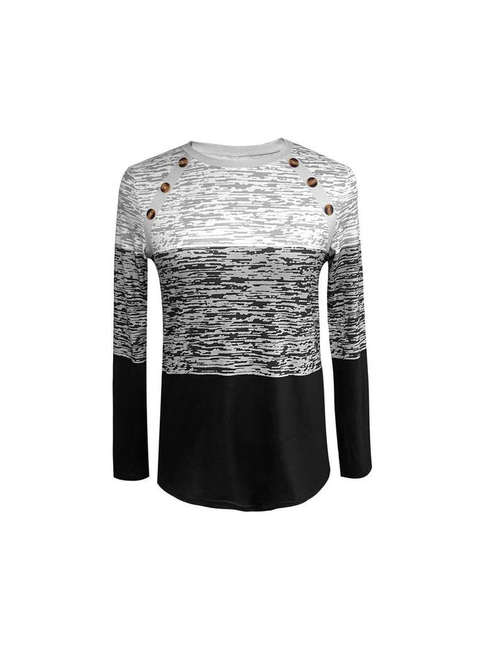 Stilla | T-shirt Rund hals color block