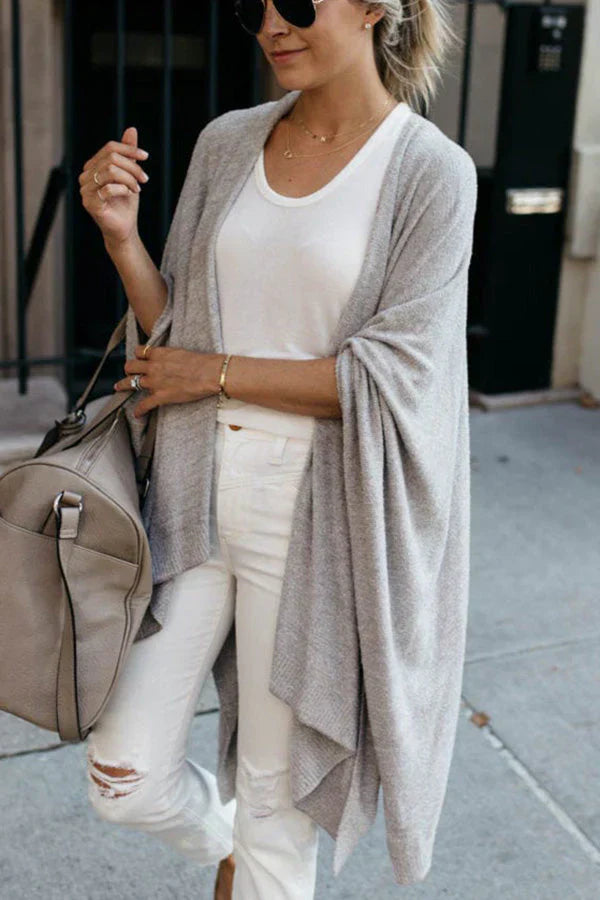 Stilla | Lässig Åben Strikcardigan Til Et Let Look
