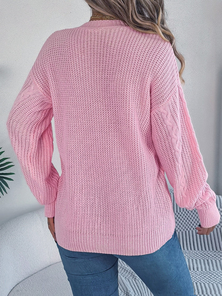 Stilla | Strikjakke med lange ærmer og vridd design