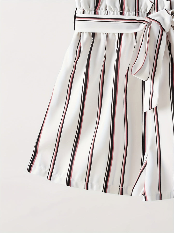 Stilla | Ærmeløs Stribet Jumpsuit Med Slids