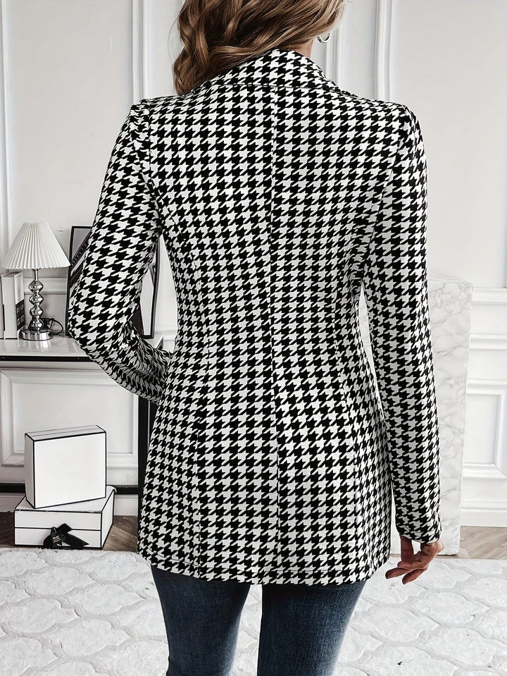 Stilla | Lang Blazer til damer med ternet mønster