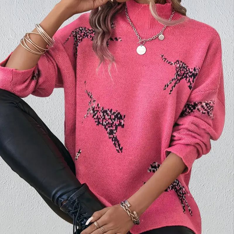 Stilla | Rosa Pullover Med Lange Ærmer