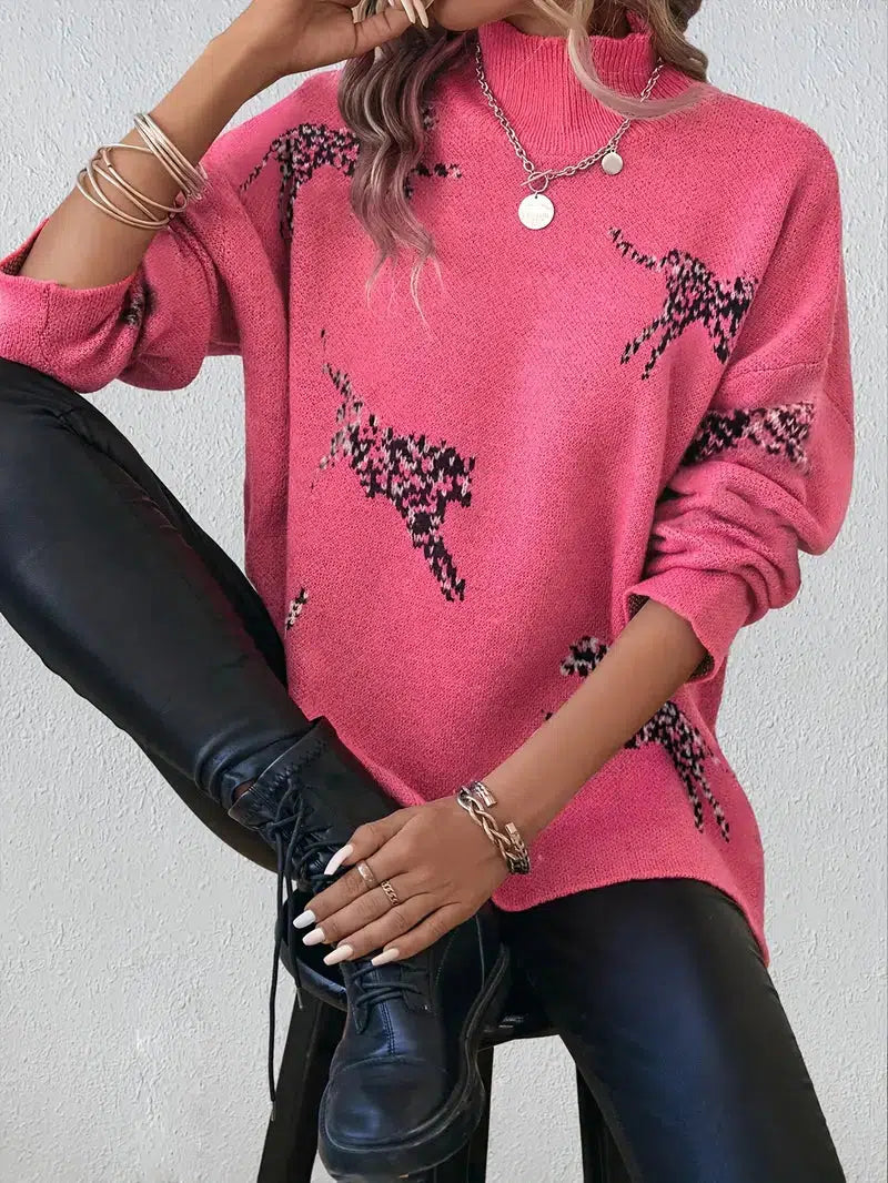 Stilla | Rosa Pullover Med Lange Ærmer