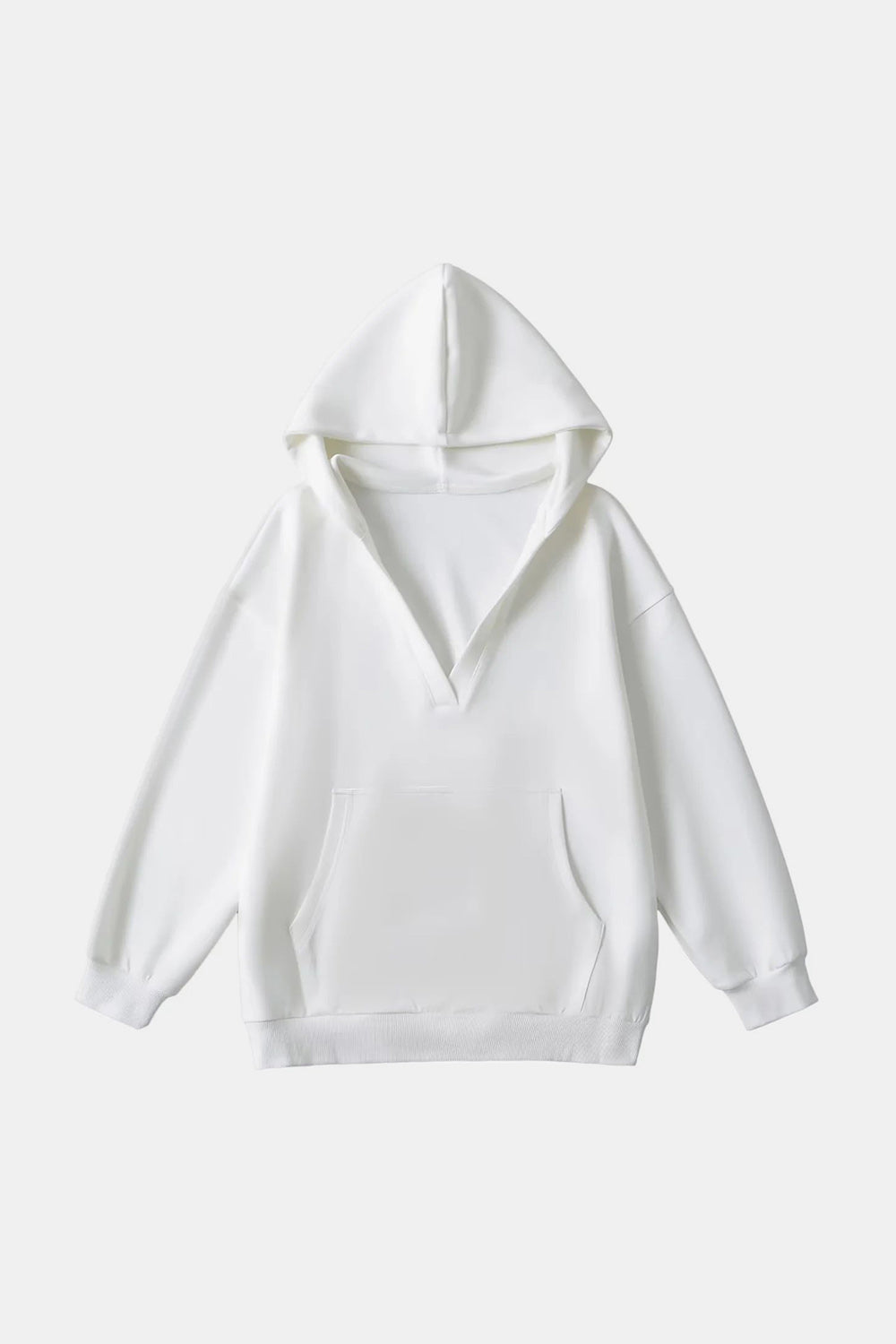 Stilla | Basic Bae Air Scuba Hættepullover Med Lange Ærmer og Kængurulomme