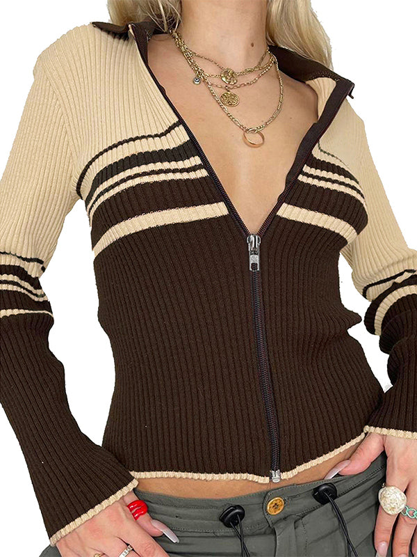 Stilla | Vintage Stribet Patchwork-Reverscardigan