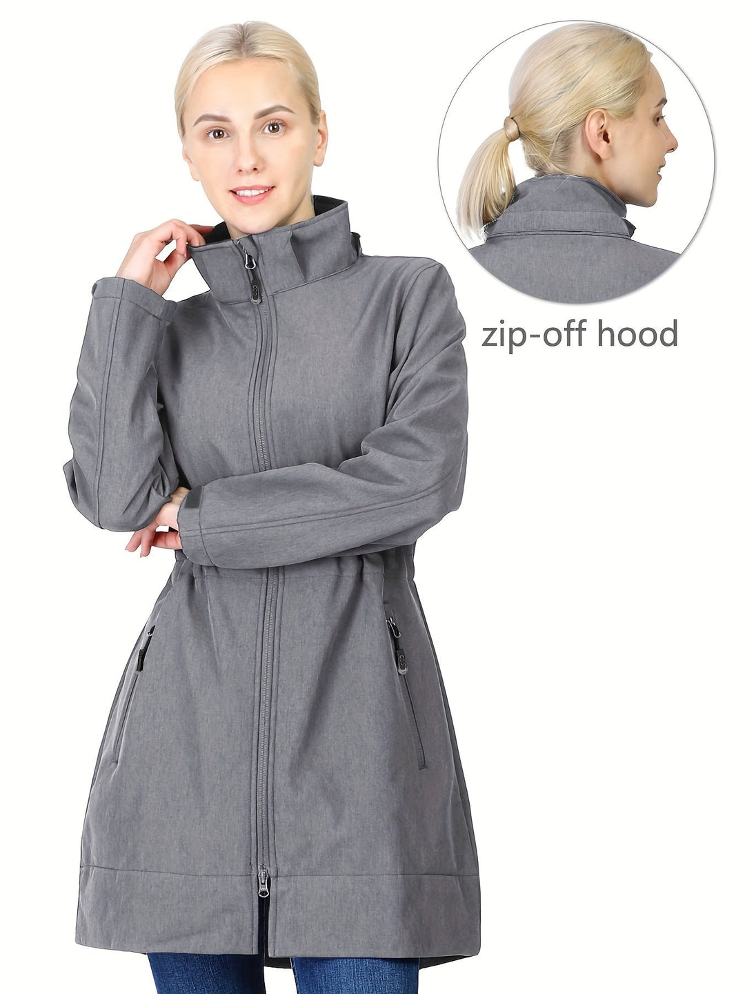 Stilla | Vandtæt og Vindfrit Langt Softshell Jakke Til Kvinder
