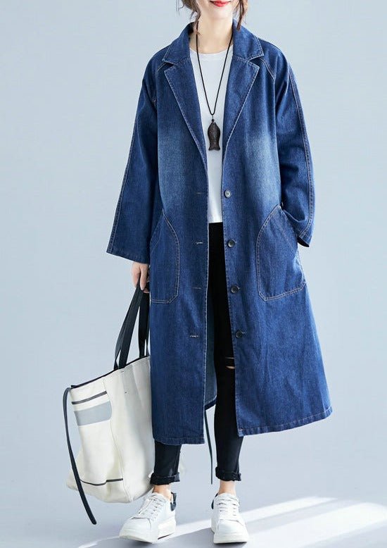 Stilla | Lang Denim Trench Frakke