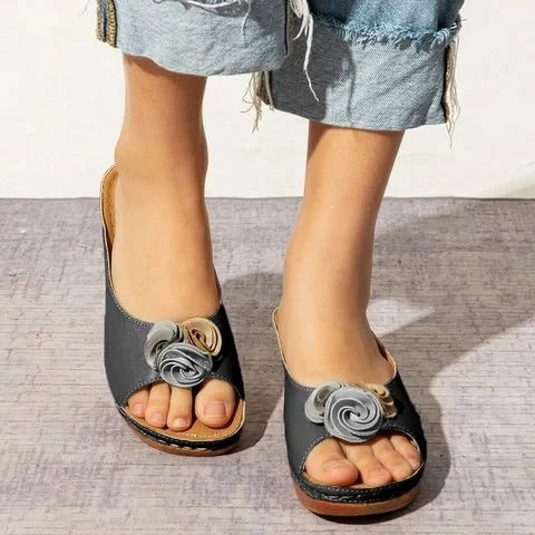 Stilla | Orthopædiske Sandaler I Blomsterdesign