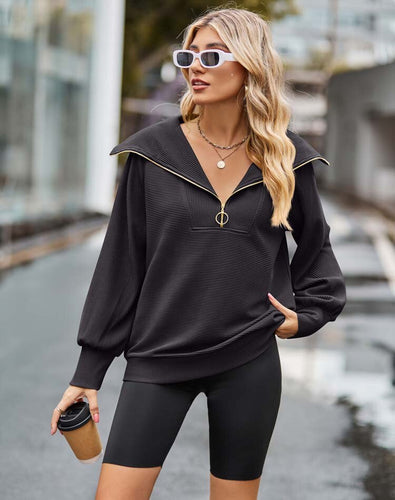 Stilla | Sort Sweatjakke Til Et Stilfuldt Look