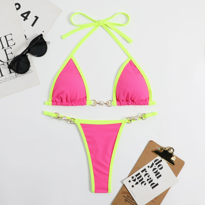 Stilla | Brasiliansk badedragt og triangle top, Pink Edition