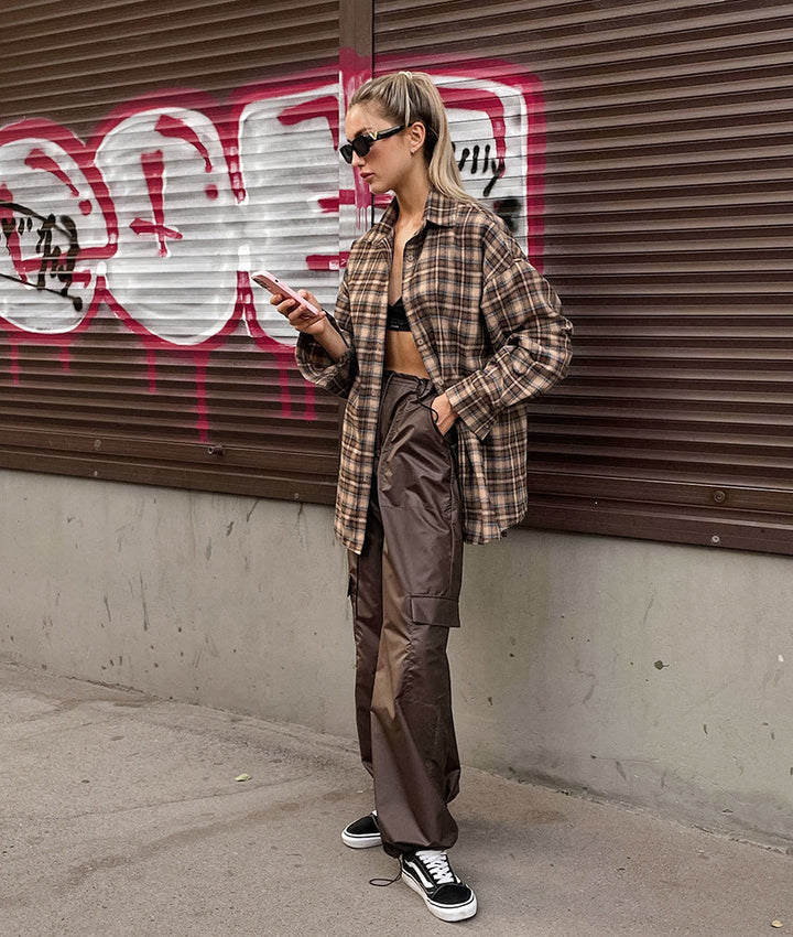 Stilla | Vintage ternet Oversize Skjorte