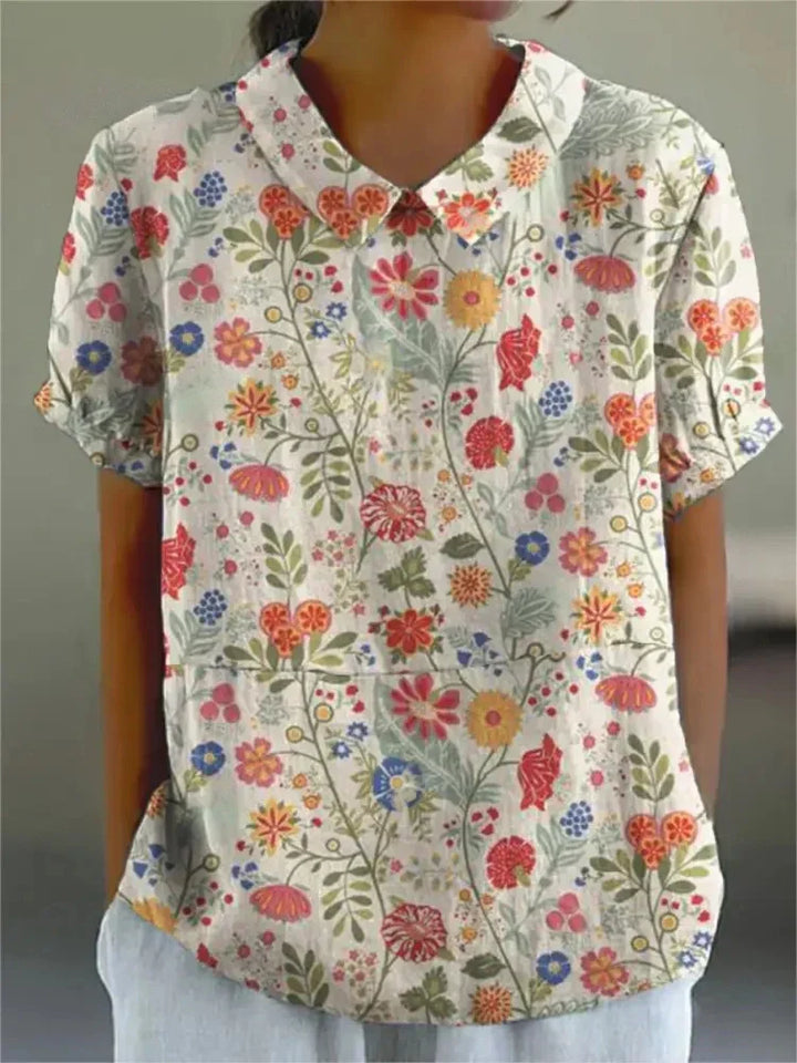 Stilla | Bluse Dame Med Blomstertryk