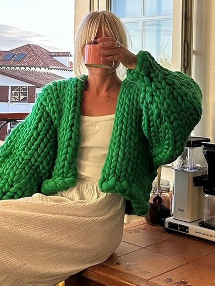 Stilla | Lunt Strikket Cardigan I En Ensfarvet Farve, Casual